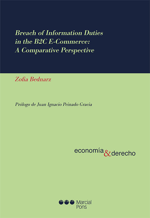 Kniha Breach of Information Duties in the B2C E-Commerce: A Comparative Perspective Bednarz