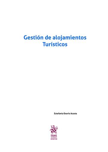 Kniha Gestión de alojamientos Turísticos Osorio Acosta
