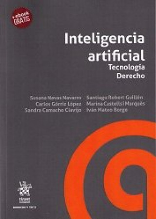 Kniha Inteligencia artificial Tecnología Derecho NAVAS NAVARRO