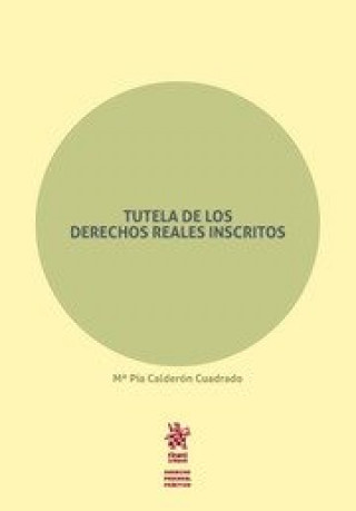 Könyv Tutela de los Derechos Reales inscritos Calderón Cuadrado