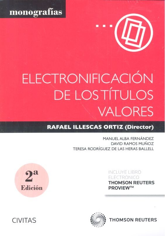 Книга Electronificación de los títulos valores (Papel + e-book) Alba Fernández