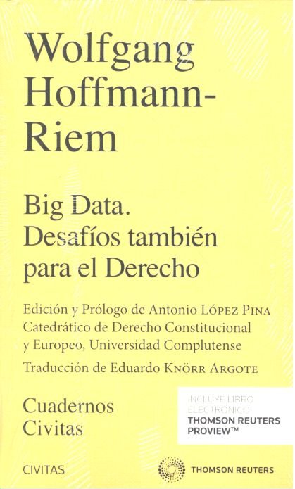 Könyv Big Data. Desafíos también para el Derecho (Papel + e-book) Hoffmann-Riem