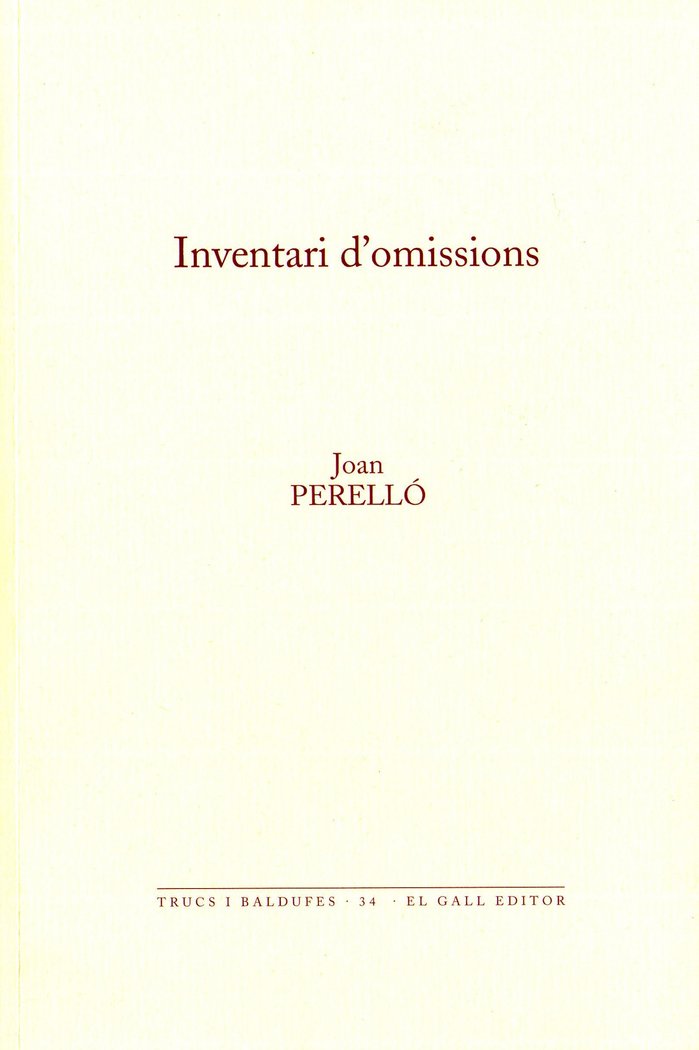 Knjiga Inventari d'omissions Perells