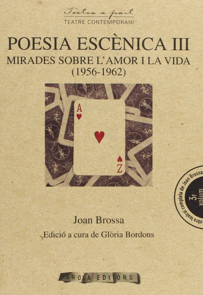 Libro POESIA ESCENICA III BROSSA