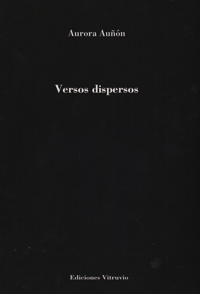 Knjiga Versos dispersos Auñón Page