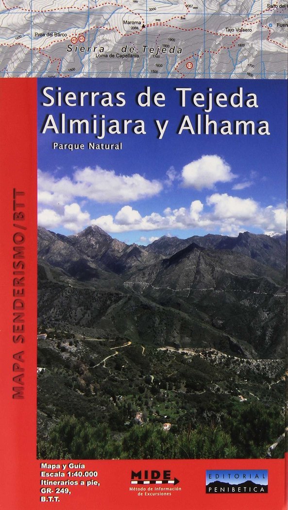 Книга SIERRAS DE TEJEDA ALMIJARA Y ALHAMA MAPA SENDERISMO AA VV