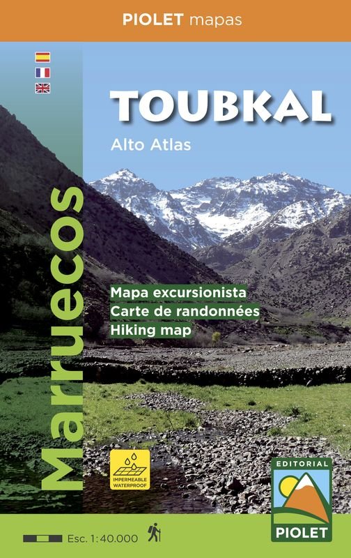 Knjiga Toubkal. Alto Atlas. Marruecos. Escala 1:40.000 Piolet