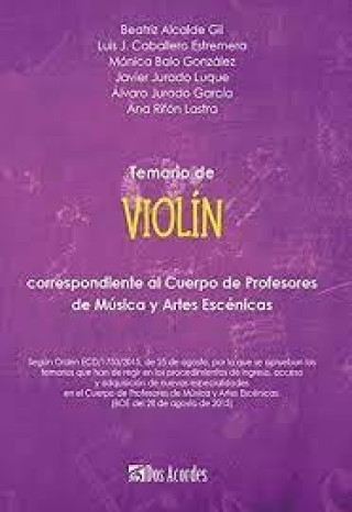 Book Temario de Violín Caballero Estremera