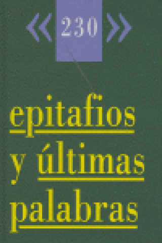 Kniha Epitafios y ultimas palabras -12- 