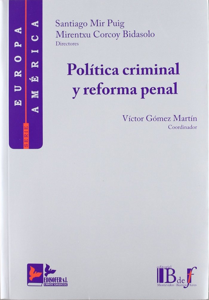 Kniha POLITICA CRIMINAL Y REFORMA PENAL MIR PUIG