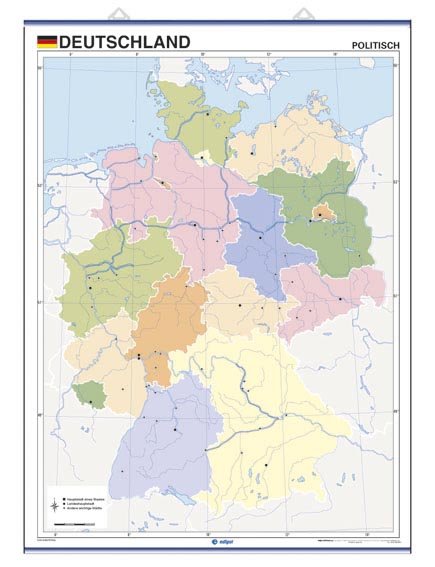 Tiskanica Deutschland, physisch / Politisch Edigol Ediciones
