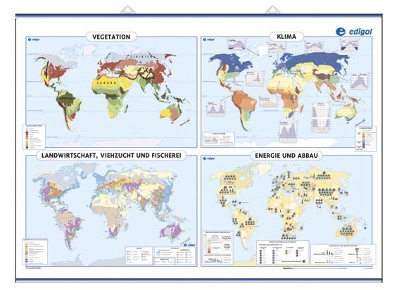 Printed items Thematische WeltKarte Edigol Ediciones