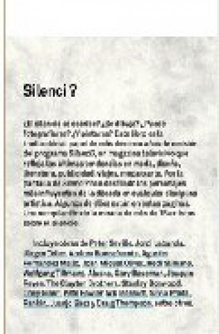 Buch SILENCI? PIQUE FERNANDEZ