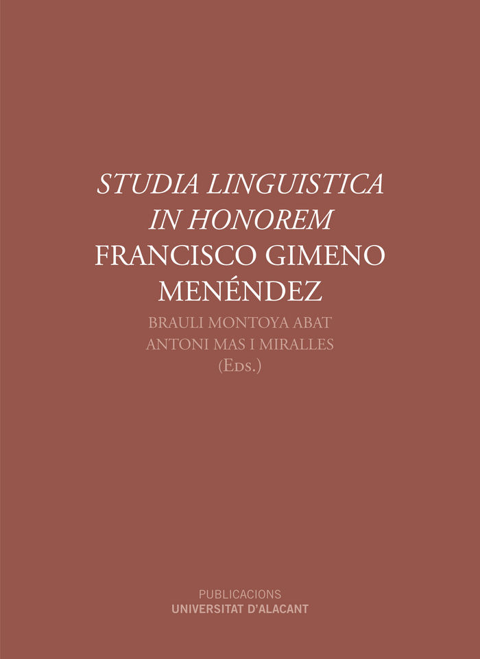 Knjiga Studia linguistica in honorem Francisco Gimeno Menéndez Montoya Abat