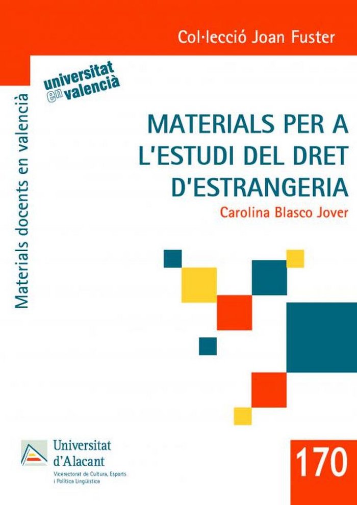 Kniha Materials per a l'estudi del dret d'estrangeria Blasco Jover