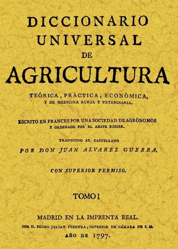 Kniha Diccionario Universal de Agricultura (Tomo 1) Rozier