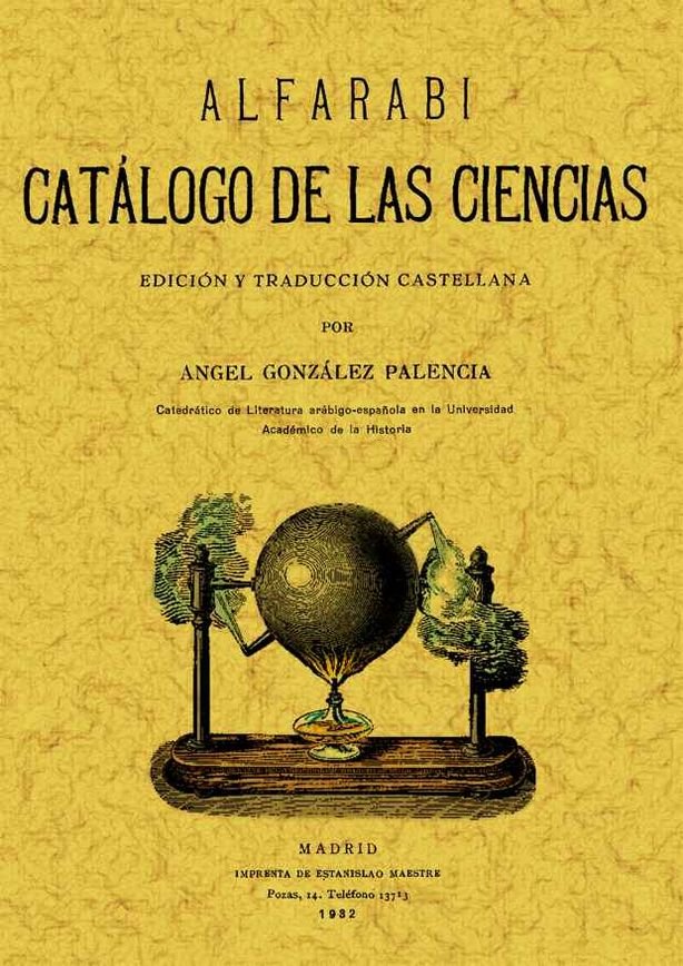 Knjiga Alfarabi. Catálogo de las Ciencias González Palencia