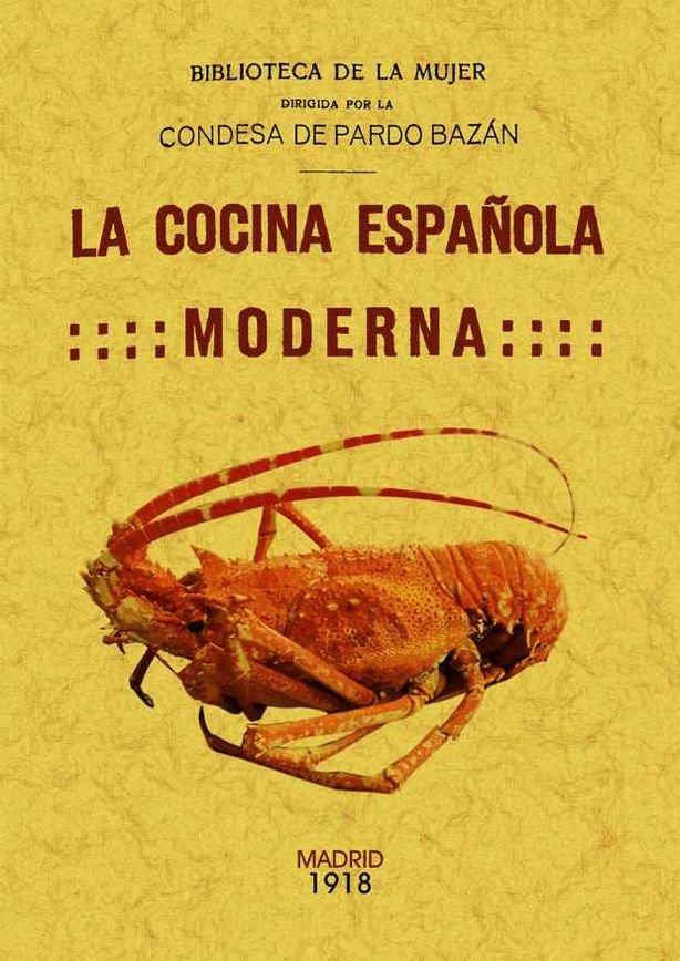 Könyv La cocina española moderna Pardo Bazán