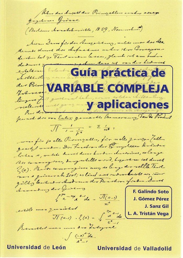 Carte Guía practica de variable compleja y aplicaciones Galindo Soto