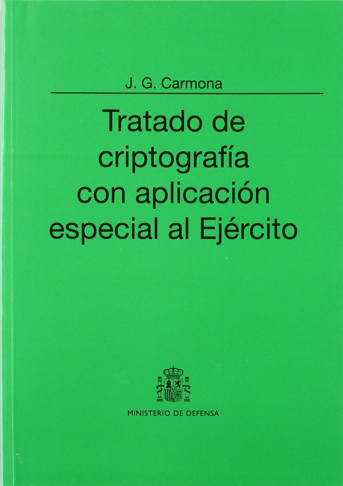 Carte Tratado de criptografía con aplicación especial al ejército García Carmona