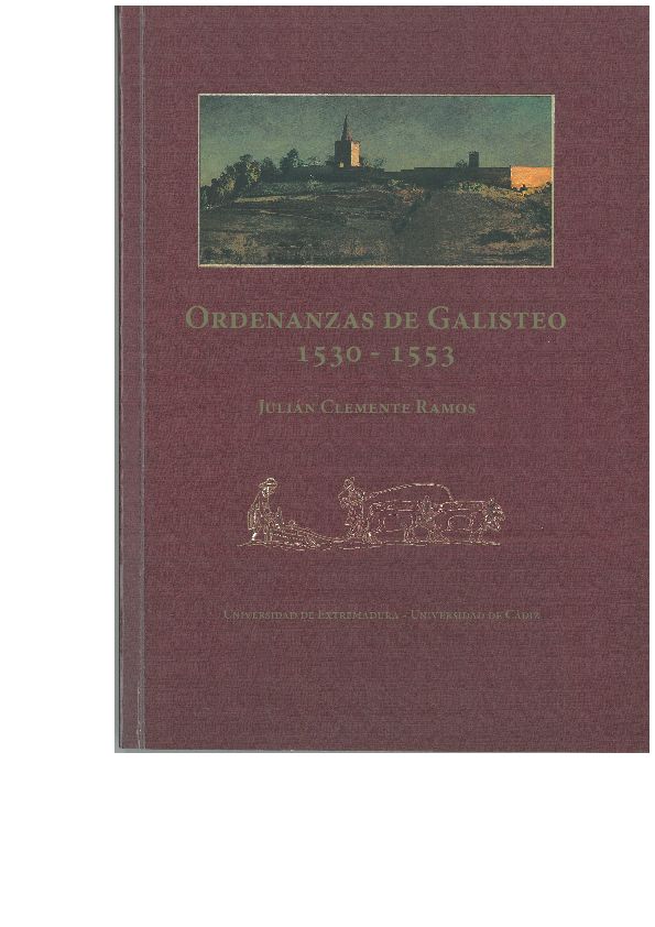 Kniha Ordenanzas de Galisteo 1530-1553 Clemente Ramos