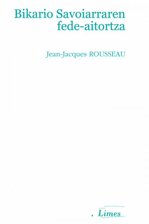 Carte Bikario Savoiarraren fede-aitortza Rousseau