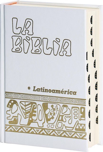 Книга La Biblia Latinoamérica [bolsillo] cartoné blanca, con uñeros Desconocido