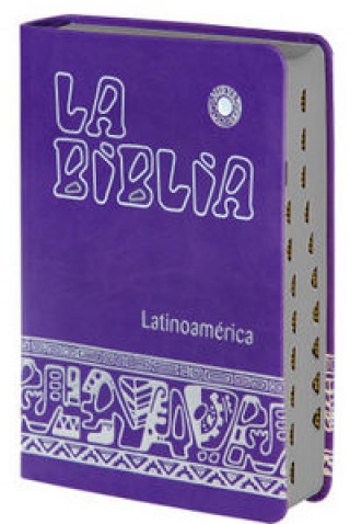 Carte La Biblia Latinoamérica [letra grande] simil-piel morada, canto plateado, con uñeros Desconocido