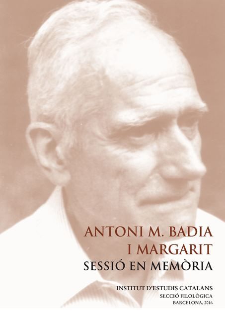 Kniha Antoni M. Badia i Margarit : sessió en memòria 