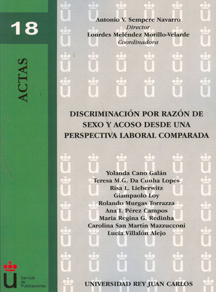 Kniha Discriminación por razón de sexo y acoso desde una perspectiva laboral comparada Sempere Navarro [et al.]