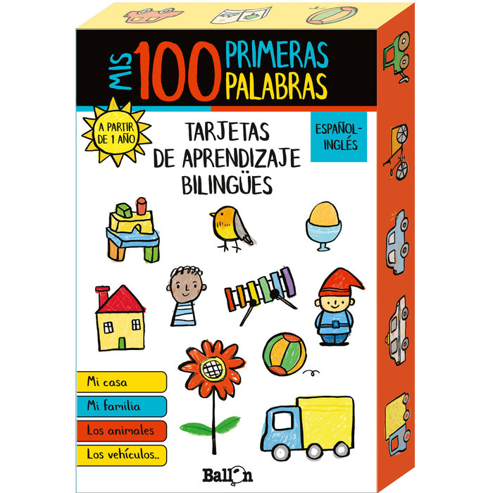 Joc / Jucărie MIS 100 PRIMERAS PALABRAS - TARJETAS DE APRENDIZAJE BILINGÜES BALLON