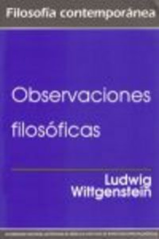 Carte OBSERVACIONES FILOSOFICAS WITTGENSTEIN
