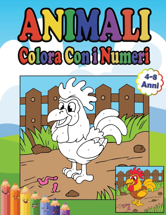 Boek Animali Colora Con i Numeri Studio Mini Da Colorare Studio