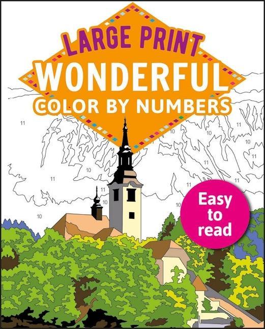 Книга Large Print Wonderful Color by Numbers: Easy to Read 