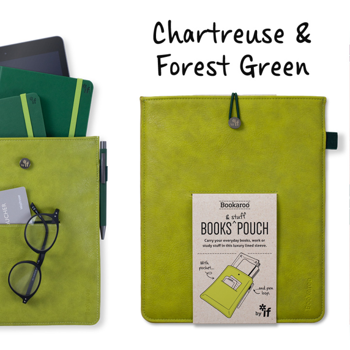 Proizvodi od papira Bookaroo Books & Stuff Pouch Chartreuse 