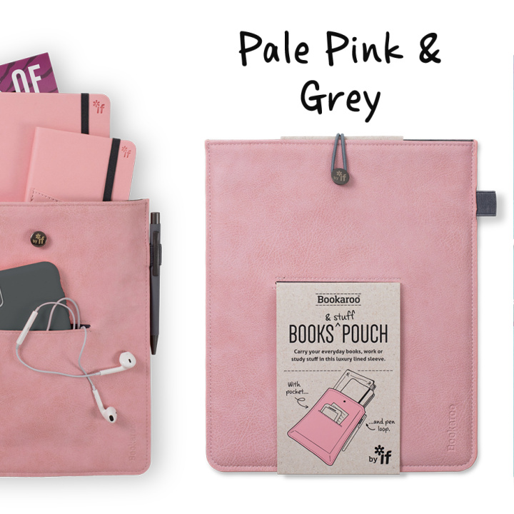 Papírenské zboží Bookaroo Books & Stuff Pouch Pale Pink 