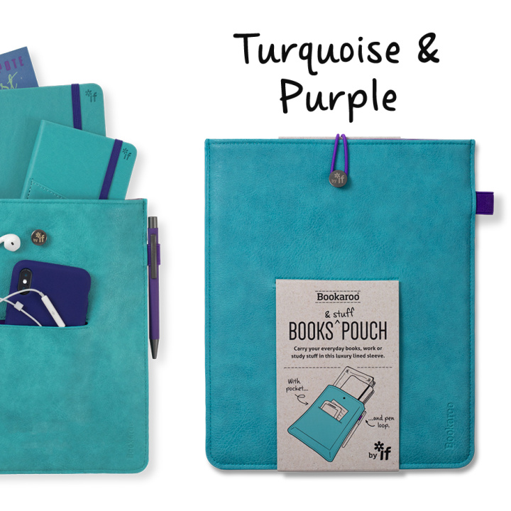 Papierenský tovar Bookaroo Books & Stuff Pouch Turquoise 