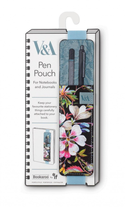 Carte V & A Bookaroo Pen Pouch Kilburn Black Floral 