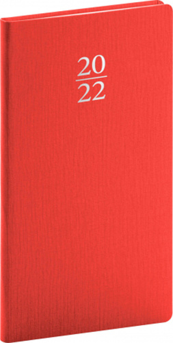 Kalendár/Diár Kapesní diář Capys 2022, červený 