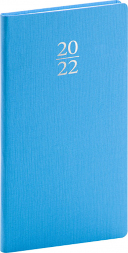 Kalendář/Diář Kapesní diář Capys 2022, světle modrý 