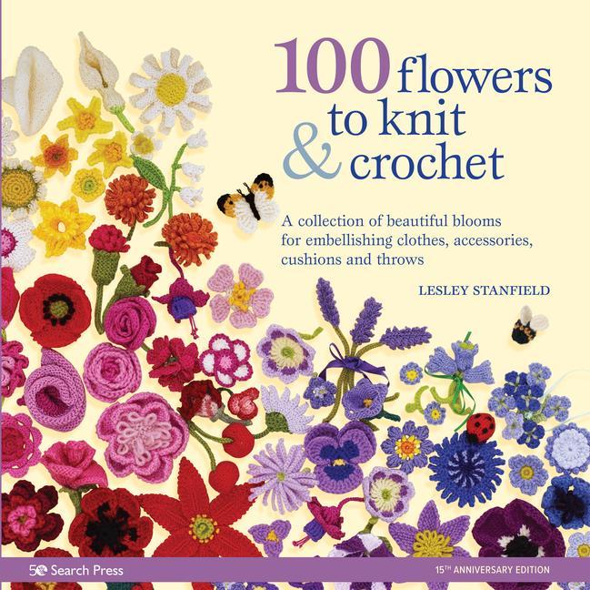 Книга 100 Flowers to Knit & Crochet (new edition) 