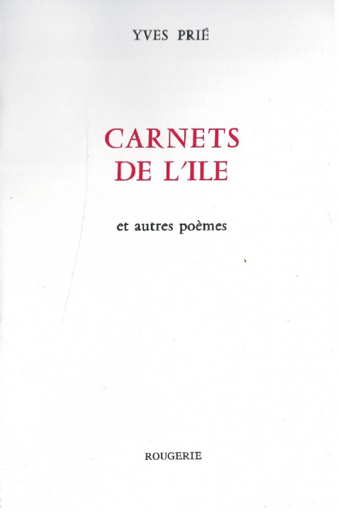 Kniha CARNETS DE L'ILE PRIE