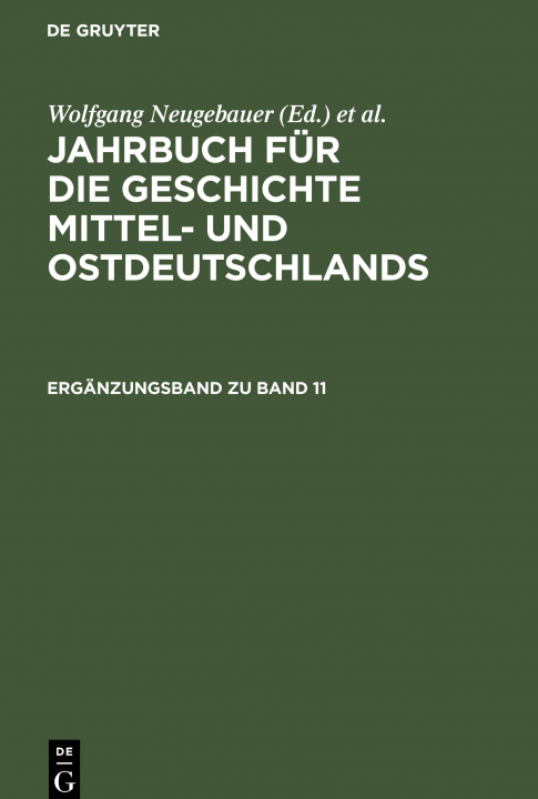 Kniha Erganzungsband Zu Band 11 Klaus Neitmann
