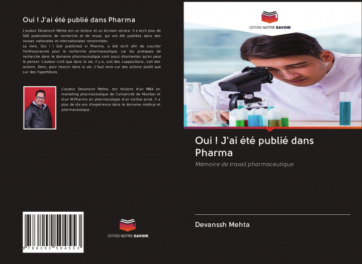 Boek Oui ! J'ai ete publie dans Pharma DEVANSSH MEHTA