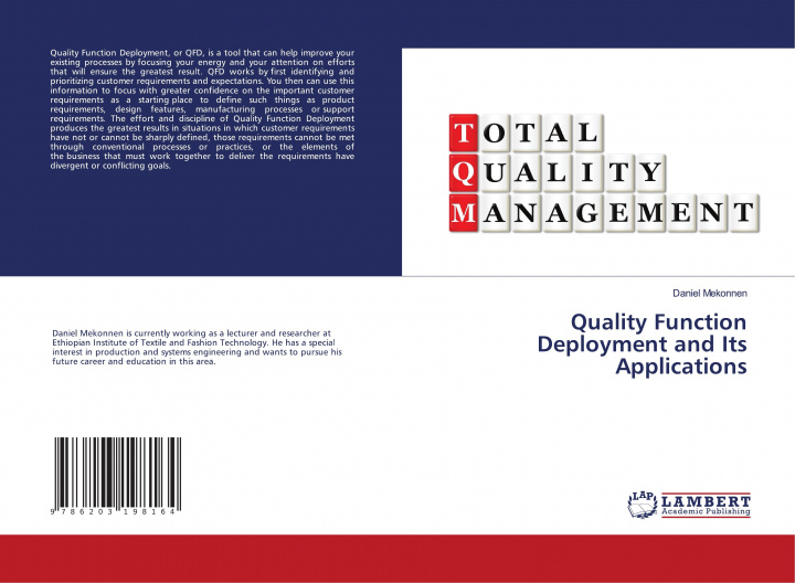 Knjiga Quality Function Deployment and Its Applications DANIEL MEKONNEN