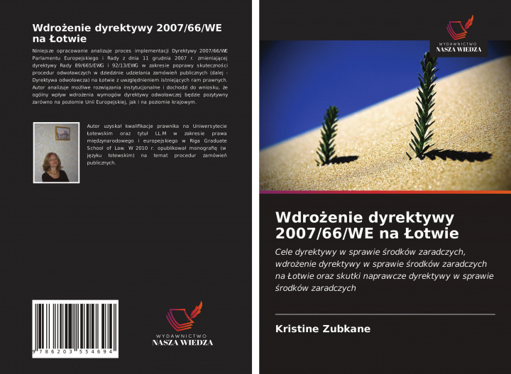 Kniha Wdro&#380;enie dyrektywy 2007/66/WE na Lotwie Zubkane Kristine Zubkane