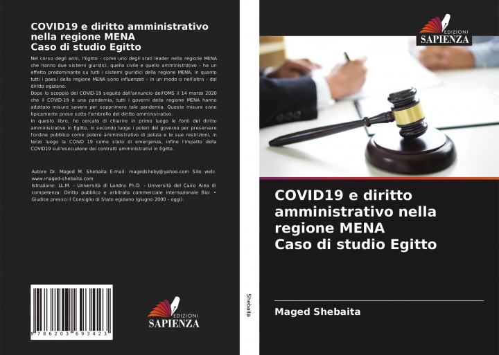 Boek COVID19 e diritto amministrativo nella regione MENA Caso di studio Egitto MAGED SHEBAITA