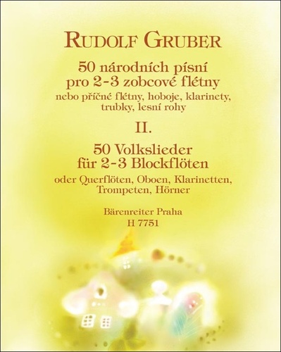 Könyv 50 národních písní II. díl Rudolf Gruber