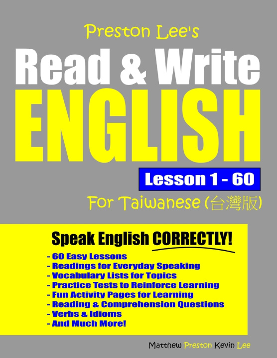 Boek Preston Lee's Read & Write English Lesson 1 - 60 For Taiwanese Preston Matthew Preston
