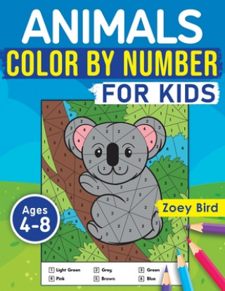 Book Animals Color by Number for Kids Bird Zoey Bird